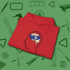 Rack Obsessed Hoodie, in Red color, billiards shirt, folded view
