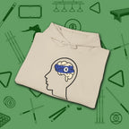 Rack Obsessed Hoodie, in Sand color, billiards shirt, folded view