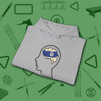 Rack Obsessed Hoodie, in Sport Grey color, billiards shirt, folded view