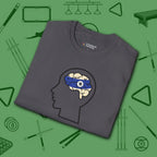 Rack Obsessed T-Shirt, in Charcoal color, billiards shirt, folded view