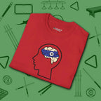 Rack Obsessed T-Shirt, in Red color, billiards shirt, folded view