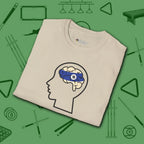 Rack Obsessed T-Shirt, in Sand color, billiards shirt, folded view