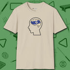 Rack Obsessed T-Shirt, in Sand color, billiards shirt, front view