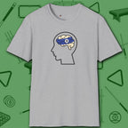 Rack Obsessed T-Shirt, in Sport Grey color, billiards shirt, front view