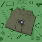 Rack Obsessed Hoodie, in Military Green color, billiards shirt, folded view