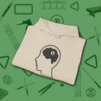 Rack Obsessed Hoodie, in Sand color, billiards shirt, folded view