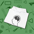 Rack Obsessed Hoodie, in White color, billiards shirt, folded view