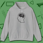 Rack Obsessed Hoodie, in Sport Grey color, billiards shirt, front view