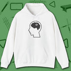Rack Obsessed Hoodie, in White color, billiards shirt, front view