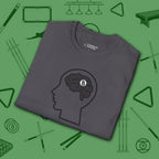 Rack Obsessed T-Shirt, in Charcoal color, billiards shirt, folded view