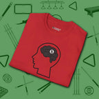 Rack Obsessed T-Shirt, in Red color, billiards shirt, folded view