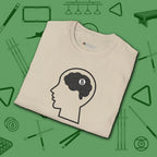 Rack Obsessed T-Shirt, in Sand color, billiards shirt, folded view