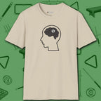 Rack Obsessed T-Shirt, in Sand color, billiards shirt, front view