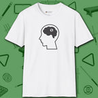 Rack Obsessed T-Shirt, in White color, billiards shirt, front view