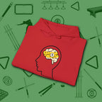 Rack Obsessed Hoodie, in Red color, billiards shirt, folded view