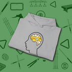 Rack Obsessed Hoodie, in Sport Grey color, billiards shirt, folded view