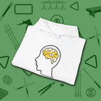 Rack Obsessed Hoodie, in White color, billiards shirt, folded view