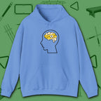 Rack Obsessed Hoodie, in Carolina Blue color, billiards shirt, front view