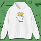 Rack Obsessed Hoodie, in White color, billiards shirt, front view