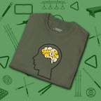 Rack Obsessed T-Shirt, in Military Green color, billiards shirt, folded view