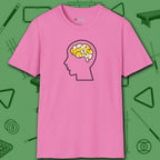 Rack Obsessed T-Shirt, in Azalea color, billiards shirt, front view