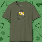 Rack Obsessed T-Shirt, in Military Green color, billiards shirt, front view