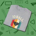 Retro Vibes T-Shirt, in Sport Grey color, billiards shirt, folded view