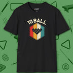 Retro Vibes T-Shirt, in Black color, billiards shirt, front view