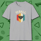 Retro Vibes T-Shirt, in Sport Grey color, billiards shirt, front view