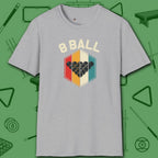 Retro Vibes T-Shirt, in Sport Grey color, billiards shirt, front view