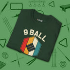 Retro Vibes T-Shirt, in Forest Green color, billiards shirt, folded view