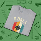 Retro Vibes T-Shirt, in Sport Grey color, billiards shirt, folded view