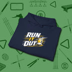 Run It Out 9-Ball Hoodie, folded view, in Navy the shirt that plays position