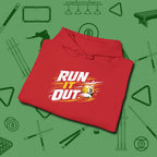 Run It Out 9-Ball Hoodie, folded view, in Red make every shot — and outfit — count