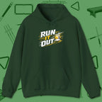 Run It Out 9-Ball Hoodie, front view, in Forest Green your go-to shirt for league night victories