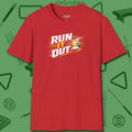 Run It Out 9-Ball T-Shirt, front view, in Red smart apparel for strategic players
