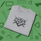 Run the Rack Eight Ball T-Shirt, folded view, in Sport Grey poolroom style with tournament attitude