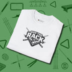 Run the Rack Eight Ball T-Shirt, folded view, in White cool under pressure, hot on the eyes