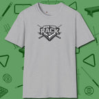 Run the Rack Eight Ball T-Shirt, front view, in Sport Grey attitude built for the long haul