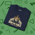 Run the Table T-Shirt, folded view, in Navy tough like your favorite break cue