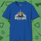 Run the Table T-Shirt, front view, in Royal a clean fit for the dirtiest safeties