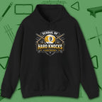 School of Hard Knocks Hoodie, in Black color, billiards hoodie, front view