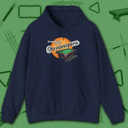 Shenanigans Style Pool Hoodie, in Navy color, billiards hoodie, front view