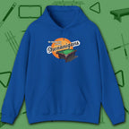Shenanigans Style Pool Hoodie, in Royal color, billiards hoodie, front view
