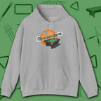 Shenanigans Style Pool Hoodie, in Sport Grey color, billiards hoodie, front view