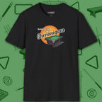 Shenanigans Style Pool T-Shirt, in Black color, billiards shirt, front view