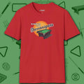 Shenanigans Style Pool T-Shirt, in Red color, billiards shirt, front view