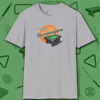 Shenanigans Style Pool T-Shirt, in Sport Grey color, billiards shirt, front view