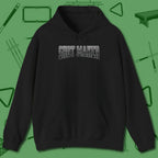 Shot Maker Billiards Hoodie, front view, in Black perfect for players with quiet fire