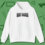 Shot Maker Billiards Hoodie, front view, in White table-tested, street-approved style